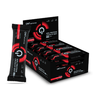 Barres protéinées QNT 40% Crunchy Fraise - Pack 12 x 65g