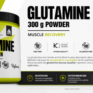 Glutamine HIRO.LAB 300g - Récupération musculaire & immunité - 60 doses