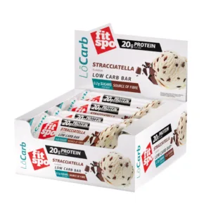 Protein bar FitSpo Lo Carb, 20g protein Stracciatella, 12x60g (0,6gr de sucre par barre)