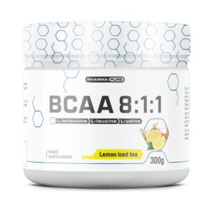 Pharma Pure BCAA 8:1:1 – 300g – Lemon Iced Tea – L-Leucine, L-Isoleucine, L-Valine – face