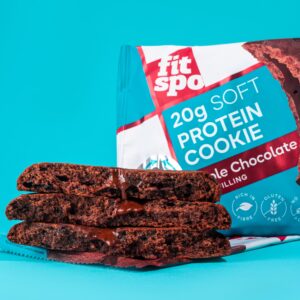 Protein Cookie FitSpo 20g protein, Triple Chocolate, 70g base d'avoine (boîte de 10)
