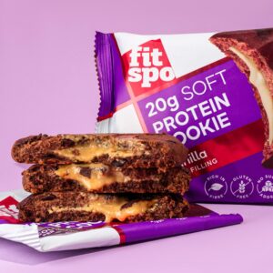 Protéine Cookie FitSpo 20g protein, Vanilla, 10pc x70g base d'avoine