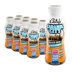 CHIEFS Protein Drink – 26g de Protéines, Sans Lactose ; Sans Sucres Ajoutés – 330ml — Caramel beurre salé