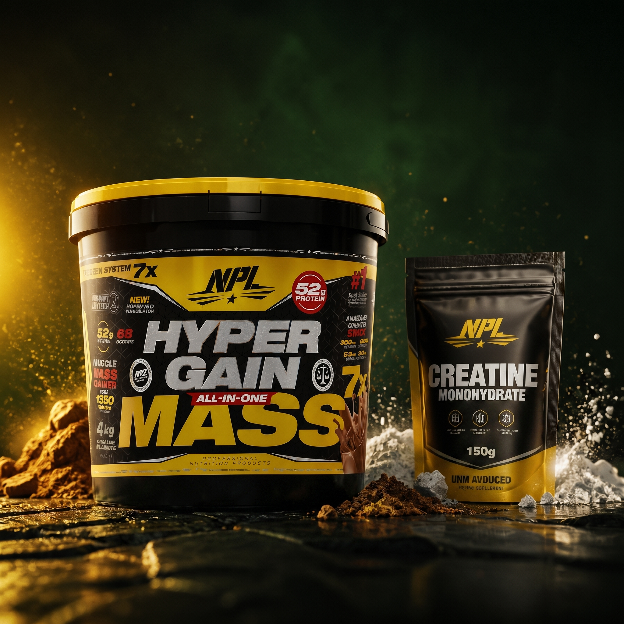 NPL Hyper Gain 4kg avec créatine 150g offerte — nutrition sportive La Réunion 974