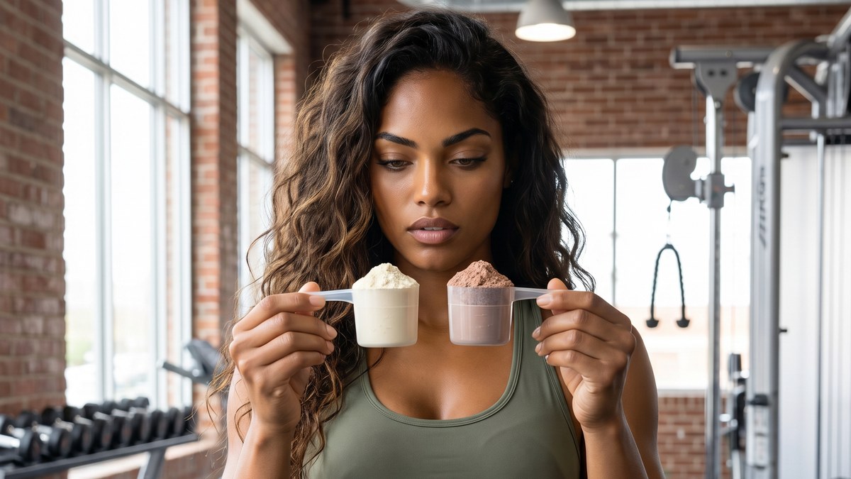 Coach présentant la différence entre whey concentrée et isolate à La Réunion