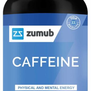 Zumub Caffeine 200 mg 100 comprimés - caféine anhydre - Shop Diététique Réunion 974