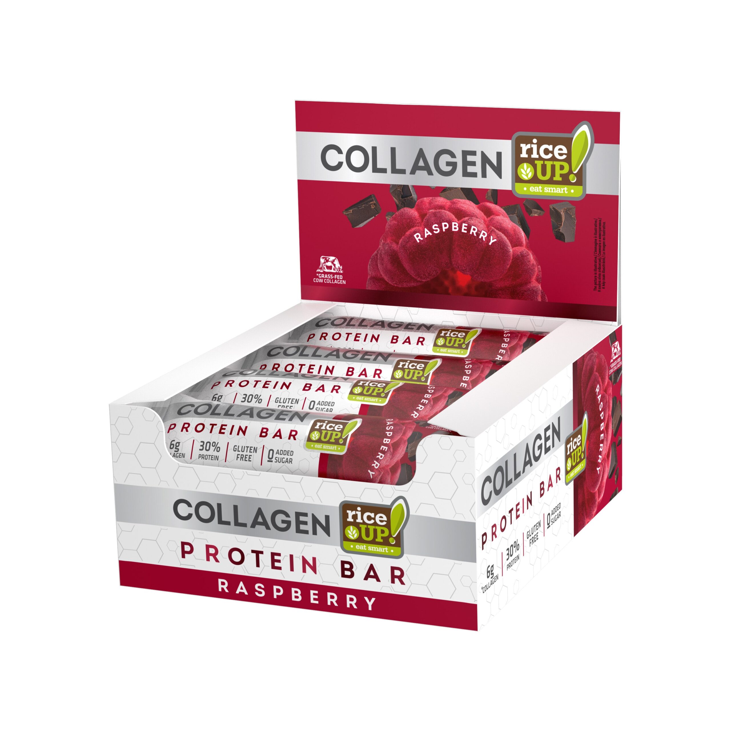 RiceUP! Collagen Protein Bar Framboise pack 12x50g