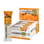 Barres protéinées RiceUP! Collagen Orange - 30% protéines, sans sucre ajouté - Pack 12x50g