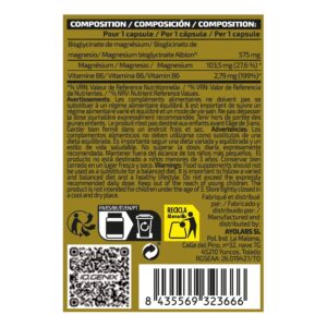 iO.Genix Bisglycinate de Magnésium Albion - 60 gélules – tableau nutritionnel