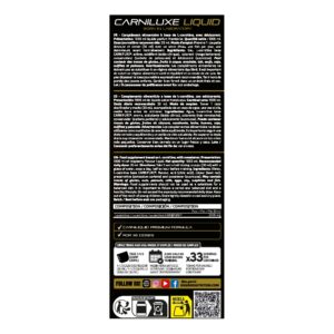 iO.Genix Carniluxe L-Carnitine liquide 1 L - Framboise – étiquette au dos