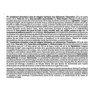 iO.Genix Collagène Peptides Fortigel 320 g - Citron – étiquette au dos