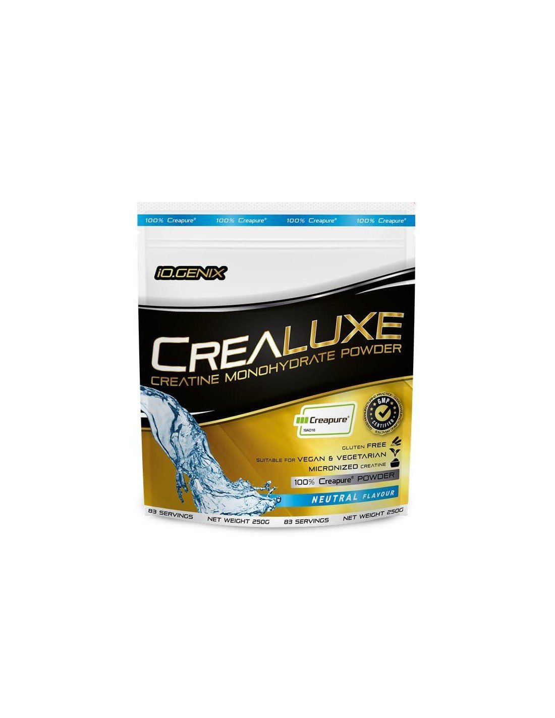 iO.Genix Crealuxe 250 g Neutre iO.Genix Crealuxe creatine monohydrate 250 g parfum neutre