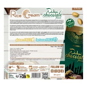 iO.Genix Crème de riz 1 kg - Chocolat Dubaï – étiquette au dos