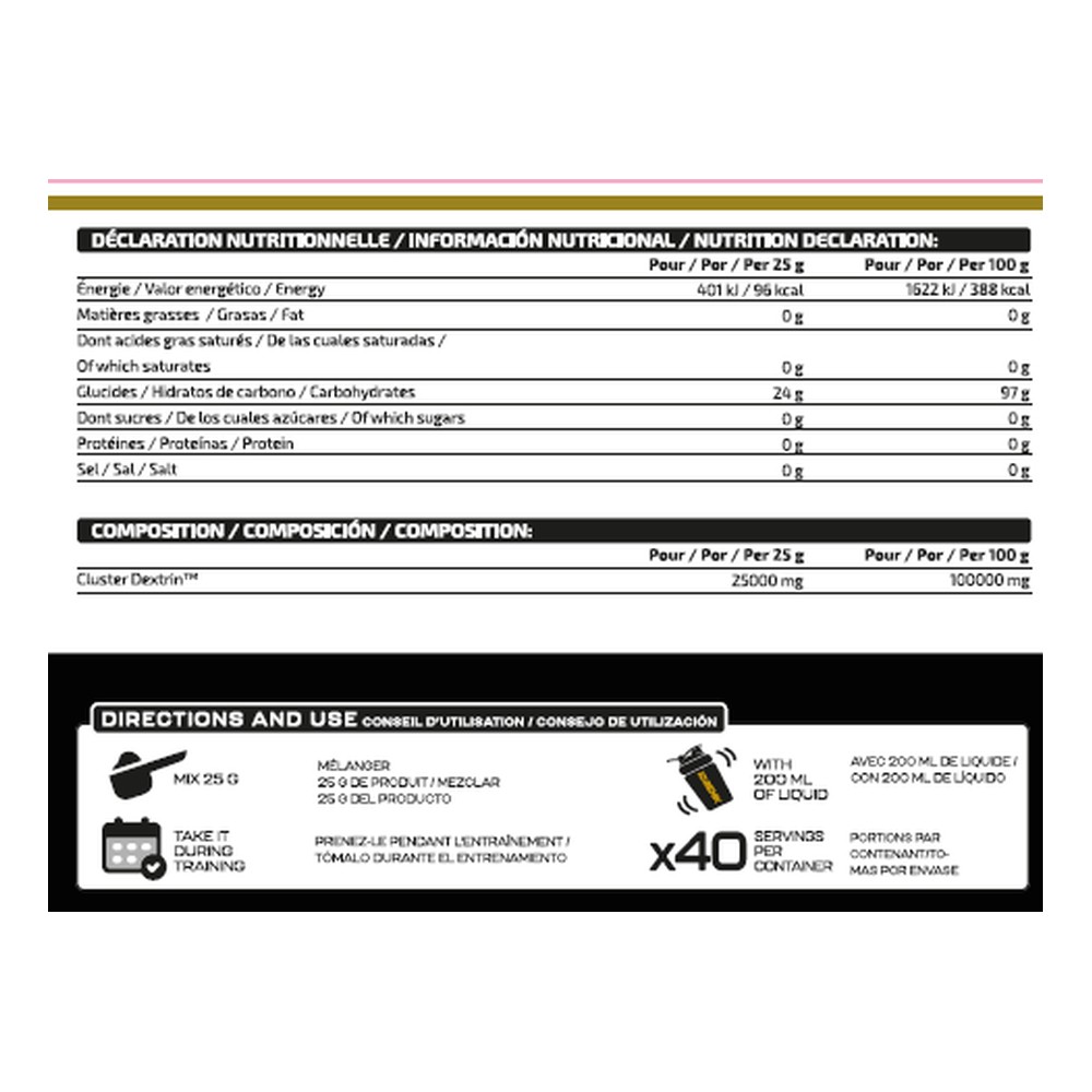 iO.Genix Cyclodextrine Professional 1 kg – Neutre – tableau nutritionnel iO.Genix Cyclodextrine Professional 1 kg - Neutre – tableau nutritionnel