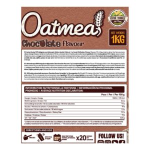 iO.Genix Farine d'avoine 1 kg - Chocolat – étiquette au dos