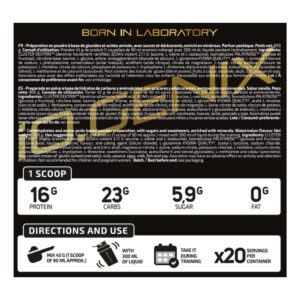 iO.Genix Intrawork Professional 908 g - Pastèque – étiquette au dos