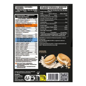 iO.Genix Isolat de protéines de lait 2 kg - Cookies – tableau nutritionnel
