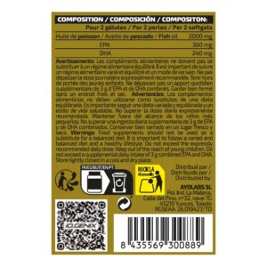 iO.Genix Oméga 3 1000 mg - 90 capsules – tableau nutritionnel