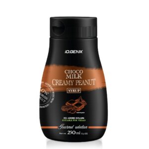 iO.Genix Sirop Chocolat au lait et Cacahuete Gourmet Selection 250 ml