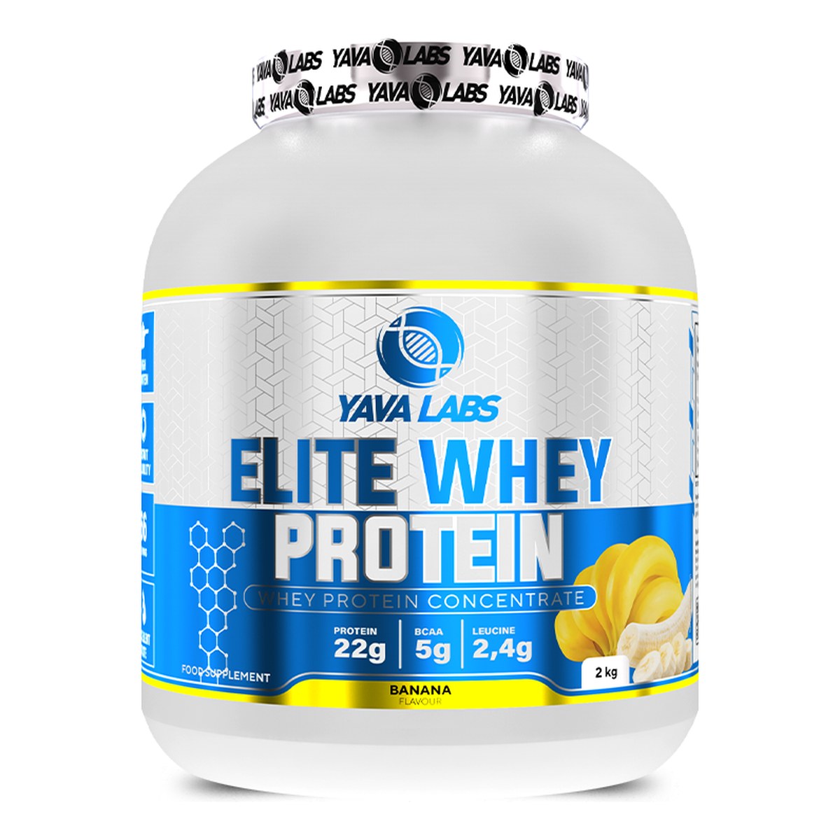 Yava Labs Elite Whey 2 kg - Banane Yava Labs Elite Whey 2 kg - Banane